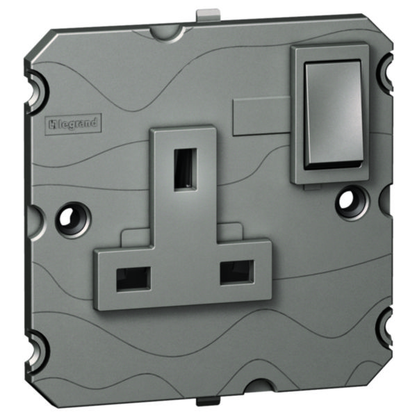 Arteor Surround Plate for 1 Gang 5A/13A Switched Socket Outlet Champagne, 571327, 3414971242517